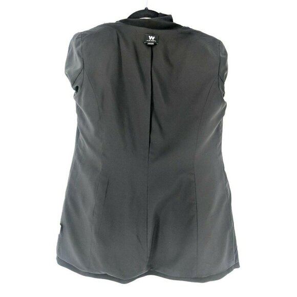 W By Worth Blazer Womens 8 Black Single Button Career Minimalist Capsule Neutral - Picture 4 of 7